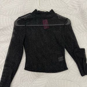 Transparent blouse black small